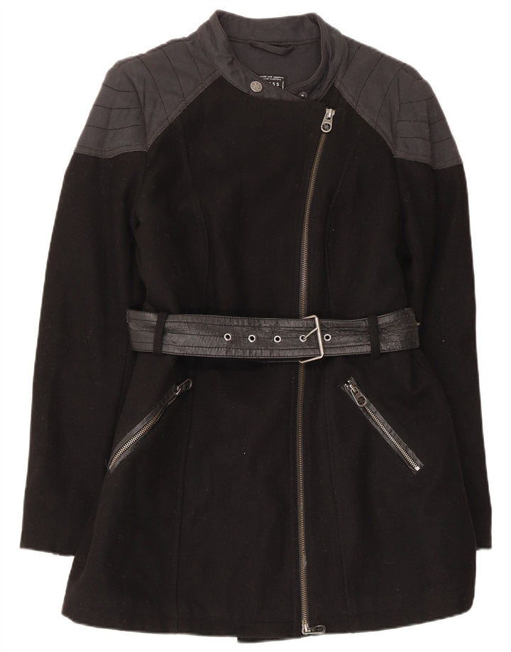 Guess Damenmantel UK 8 Small Schwarze Wolle