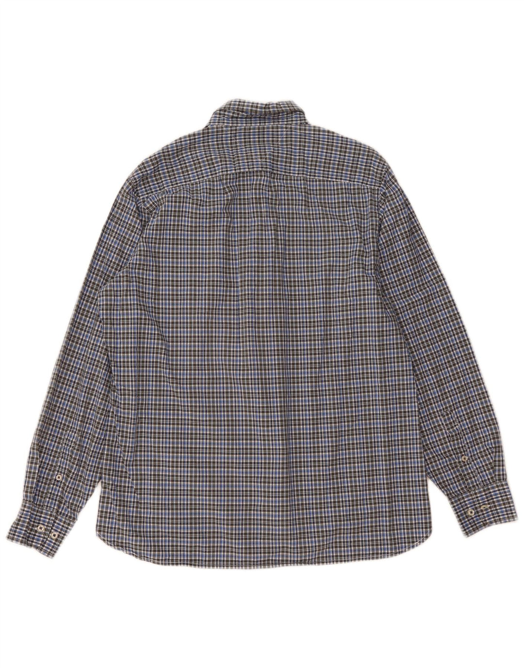 Tommy Hilfiger Herren-Hemd mit individueller Passform, groß, blau kariert, Baumwolle