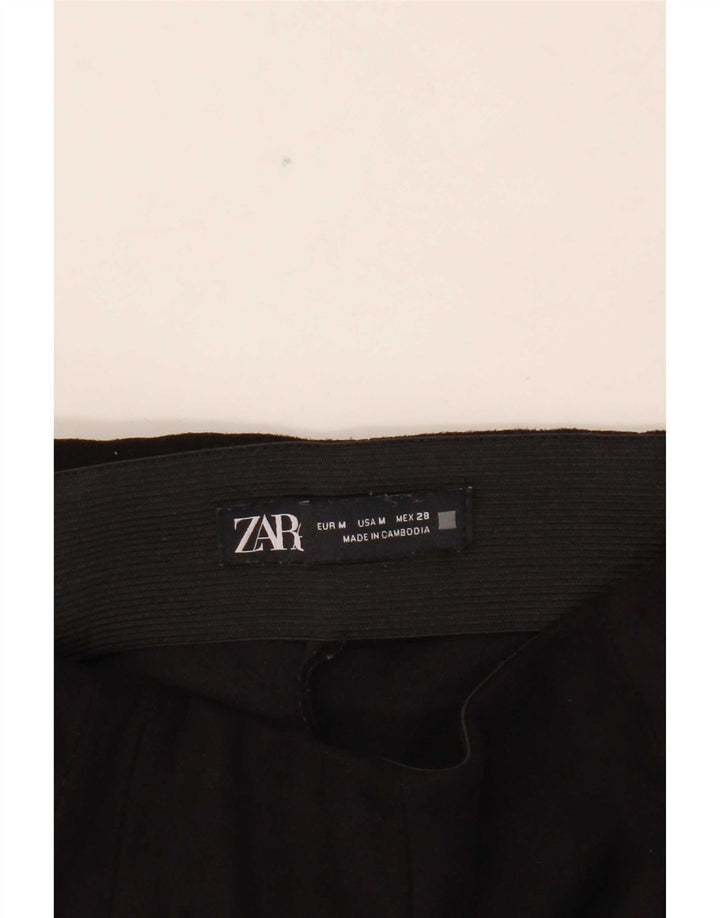 Schmale, kurze Hose von Zara für Damen, Größe M, W28, L26, Schwarz