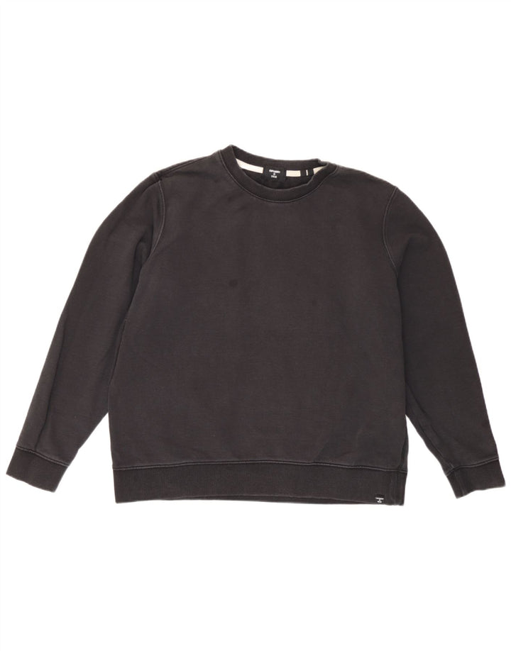 Superdry Damen-Sweatshirt-Pullover UK 14 Large Schwarz Baumwolle