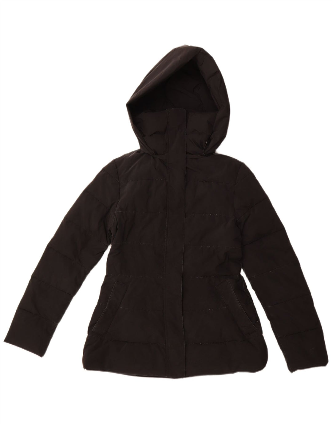 Aspesi Damen-Jacke mit Kapuze, gepolstert, UK 10, Größe S, Schwarz, Polyester