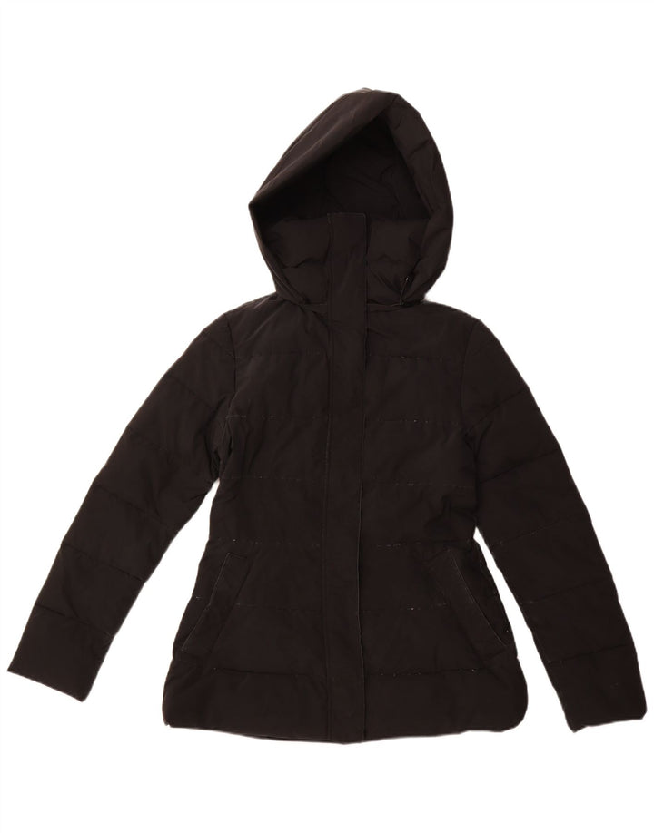 Aspesi Damen-Jacke mit Kapuze, gepolstert, UK 10, Größe S, Schwarz, Polyester