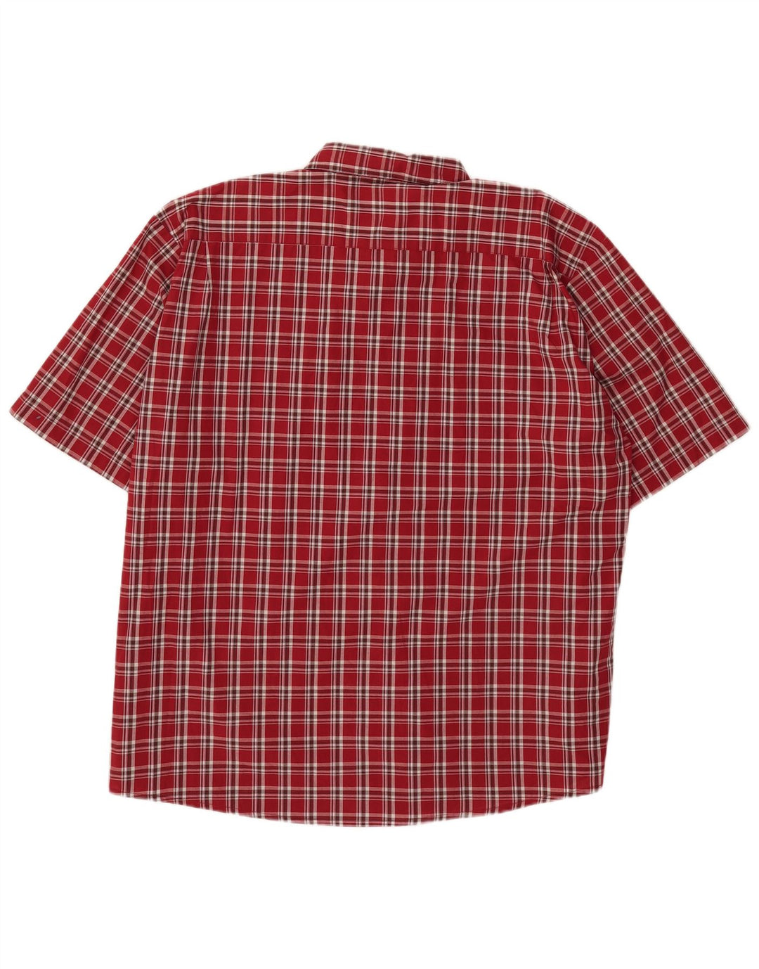 Wrangler Herren-Kurzarmhemd 3XL, rot kariert, Baumwolle