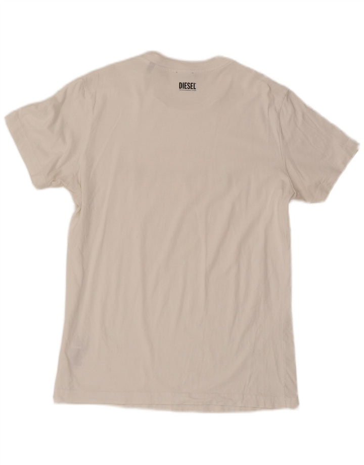 Diesel Herren-T-Shirt mit Grafik, mittelweiße Baumwolle