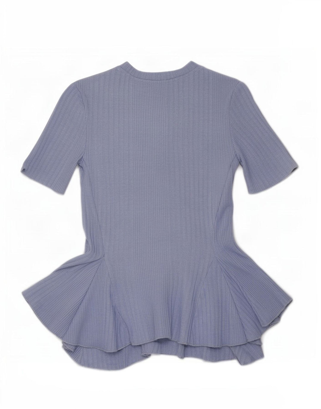 Zara Damen Crop Asymmetric Bluse Top UK 8 Small Blau