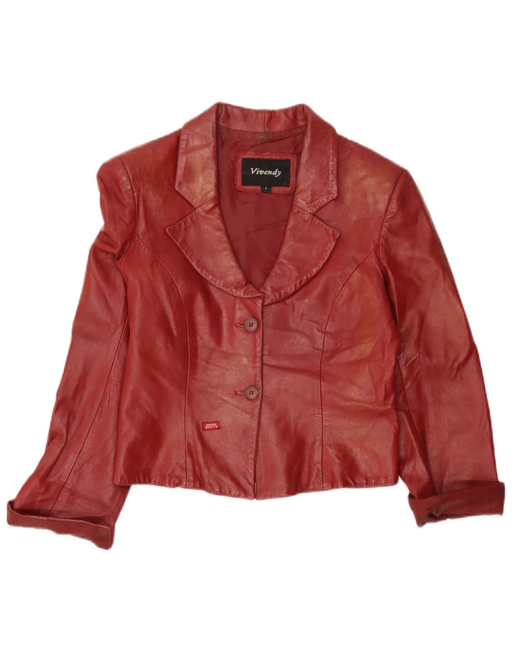 Viventy Damen Crop 2 Button Blazer Jacke UK 14 Large Burgund