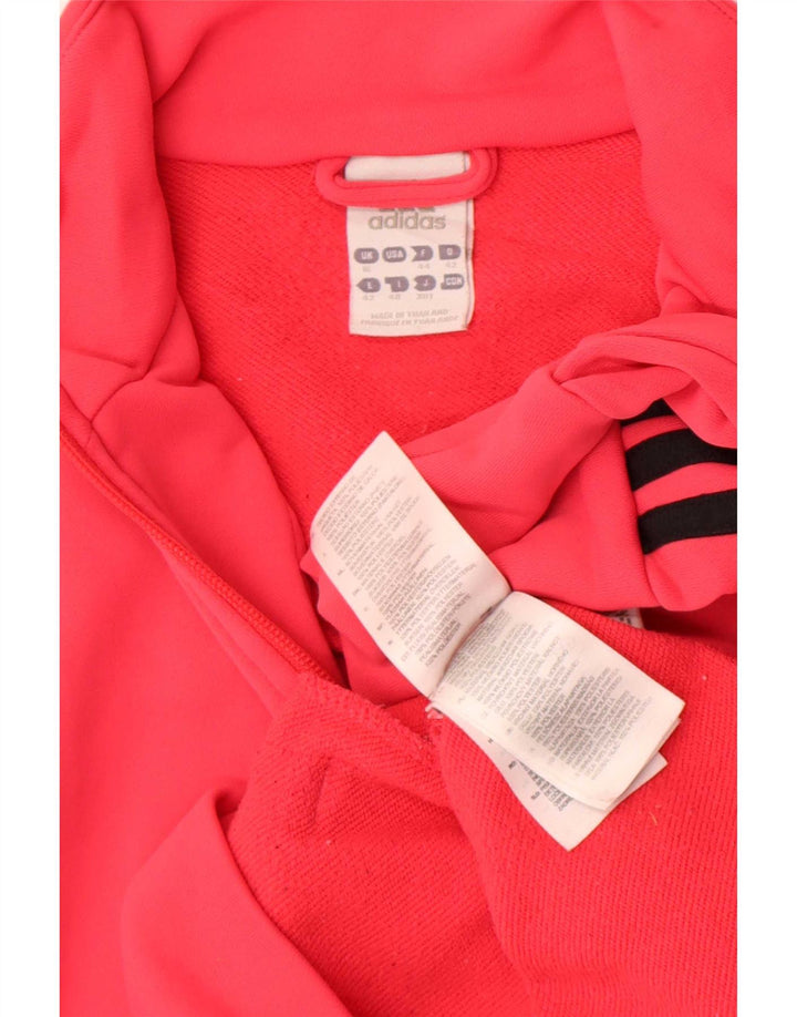 Adidas Damen Trainingsanzug Top Jacke UK 16 Large Rosa Polyester