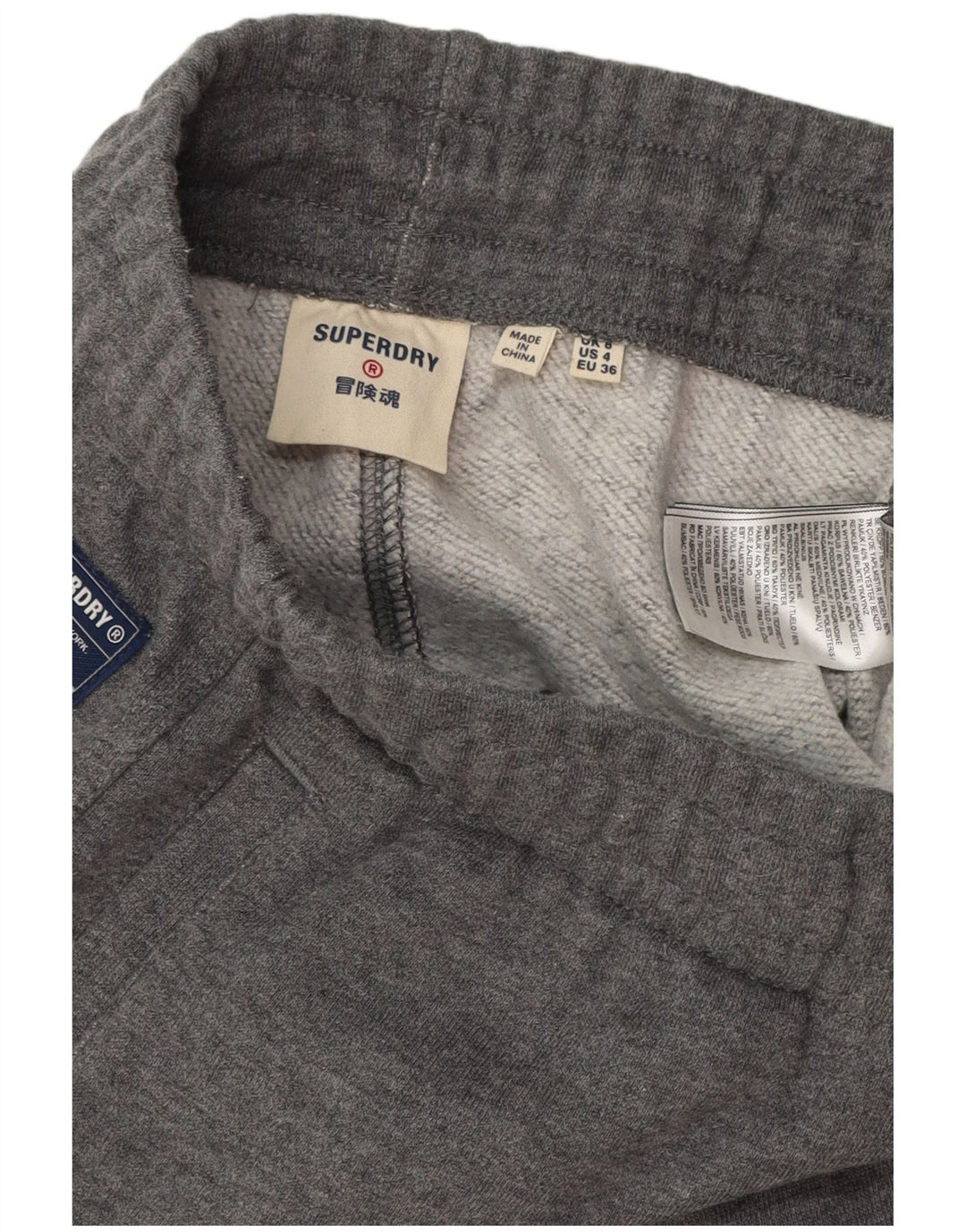 SUPERDRY Damen-Trainingshose, Jogginghose, Größe S, Größe S, Grau, Baumwolle