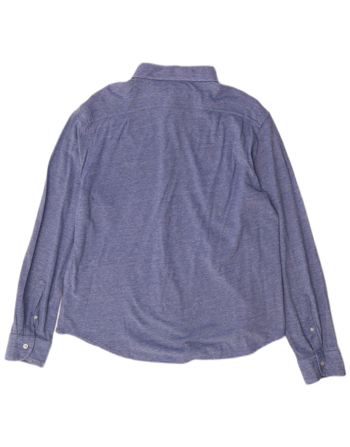 Carrera Herrenhemd XL Blau gefleckte Baumwolle