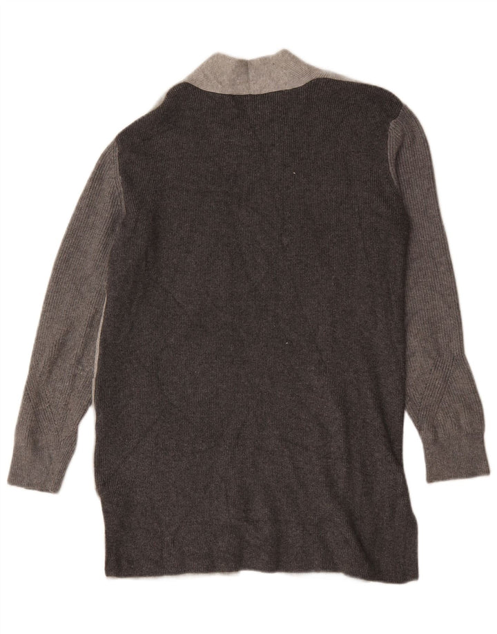 Marks & Spencer Damen Longline-Cardigan-Pullover UK 12 Mittelgrau