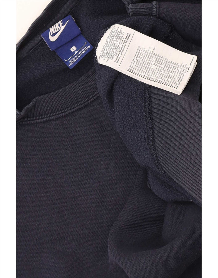Nike Herren-Sweatshirt-Pullover, groß, marineblau, Baumwolle