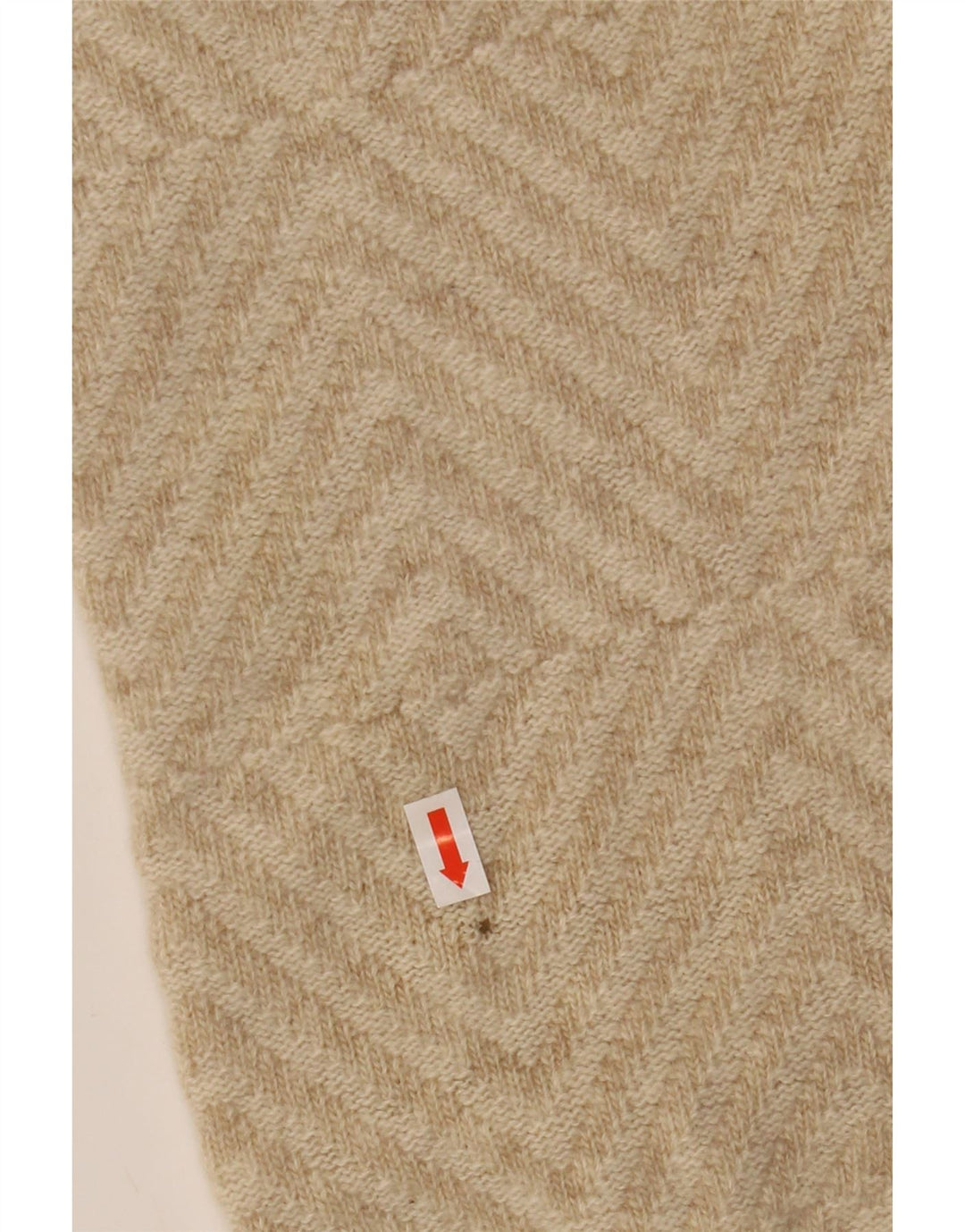 Lyle & Scott Herren-Pullover mit V-Ausschnitt, XL, beige, geometrische Wolle