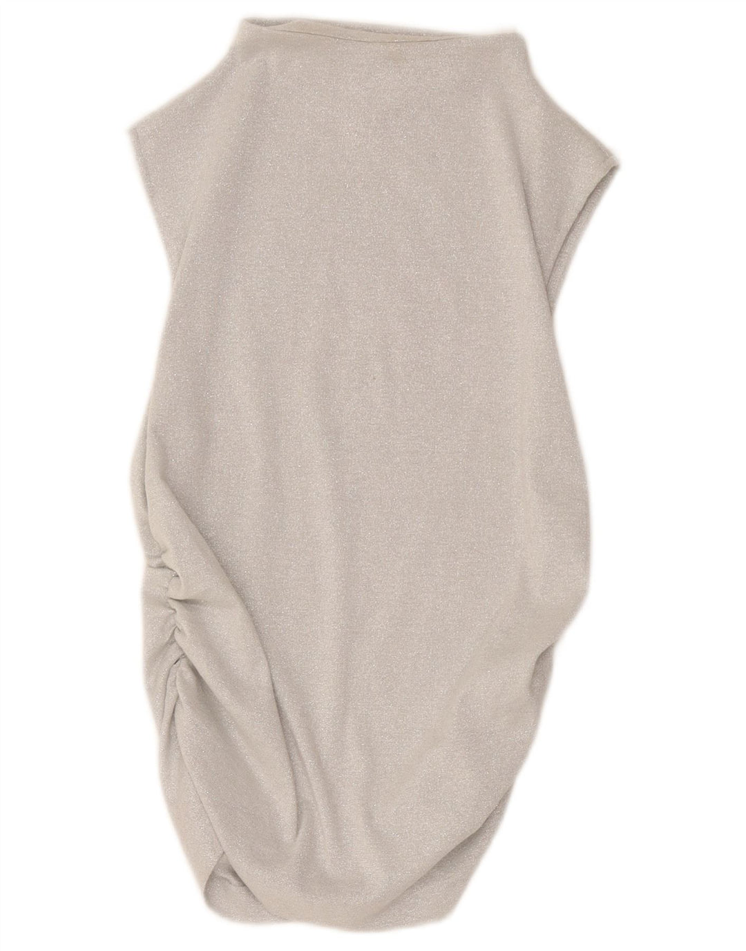 Marks & Spencer Damen-Bubble-Kleid, UK-Größe 44, mittlere silberfarbene Viskose