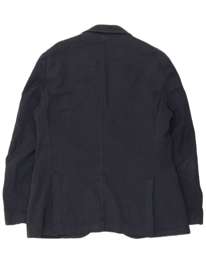 Massimo Dutti Herren-Blazer mit 2 Knöpfen, EU 52, groß, marineblau, geometrisch