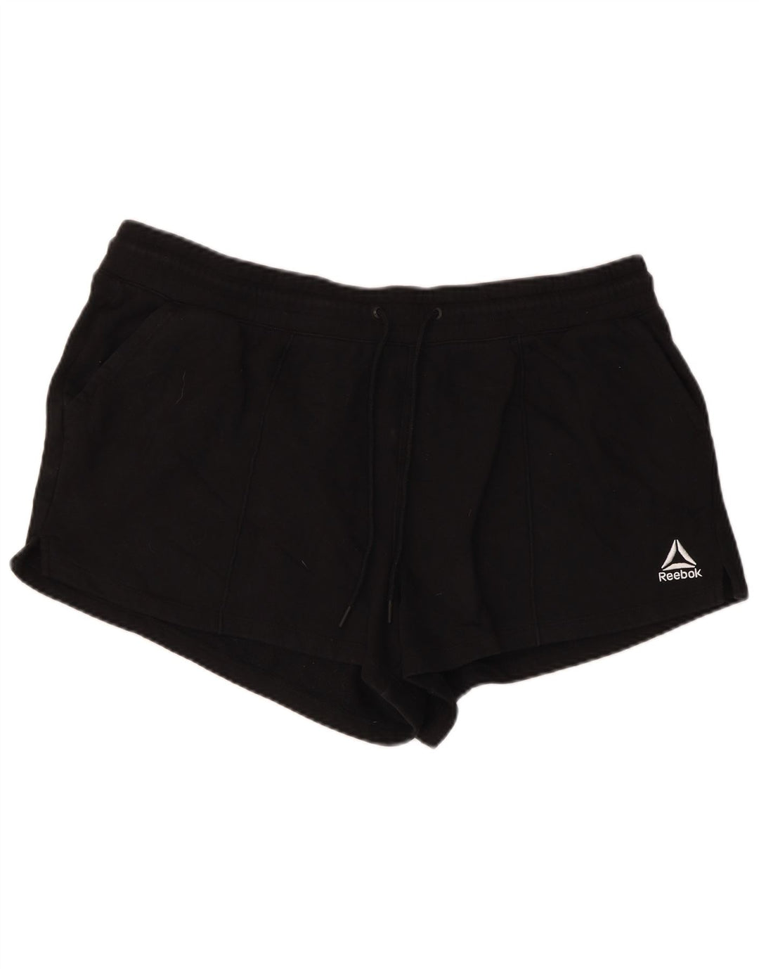 Reebok Damen Sportshorts UK 20 2XL Schwarz Baumwolle