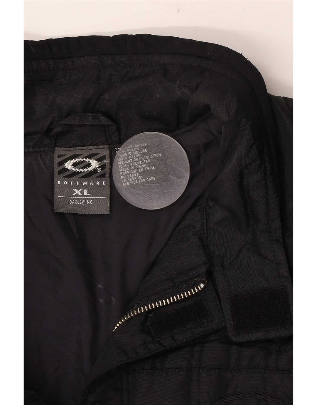 Oakley Herren Wattierte Jacke UK 42 XL Schwarz Nylon