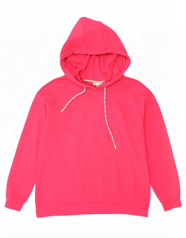 Street One Damen-Kapuzenpullover mit Grafik, UK 12, Mittelrosa, Polyester