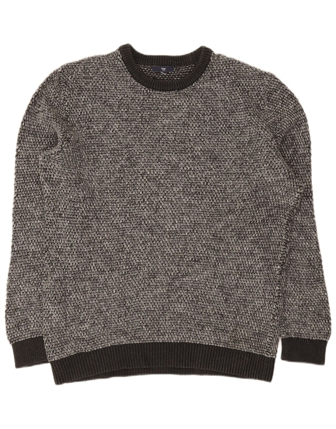 Gap Herren-Pullover mit Rundhalsausschnitt, Größe S, Grau meliert