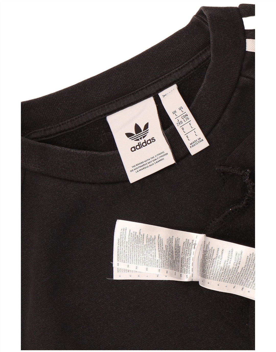 ADIDAS Herren Sweatshirt Pullover Große schwarze Baumwolle