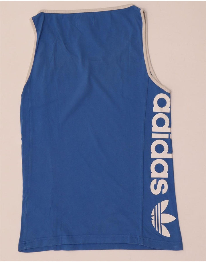 Adidas Herren Graphic Vest Top XS Blaue Baumwolle