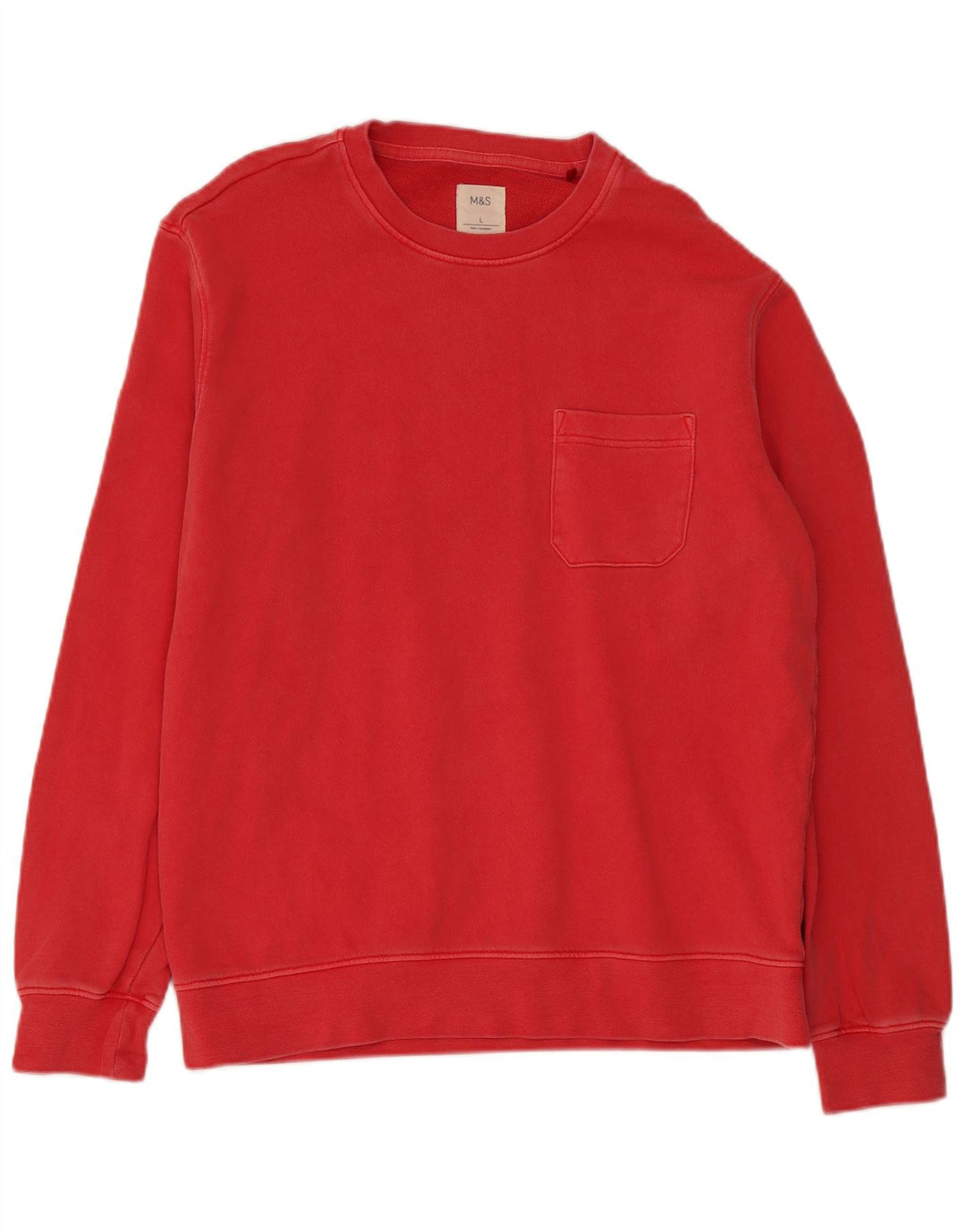 Marks & Spencer Herren-Sweatshirt, Pullover, groß, aus roter Baumwolle