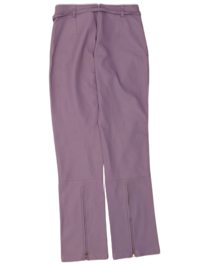 Vintage Damen Lederhose IT 44 Medium W28 L32 Lila Leder