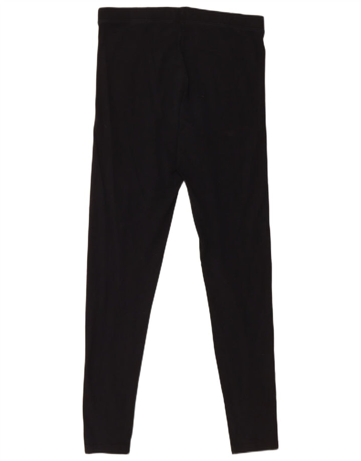 Marks & Spencer Damen Leggings UK 12 Mittelschwarze Baumwolle