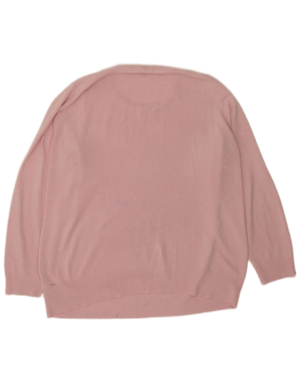 Marks & Spencer Damen-Pullover mit Rundhalsausschnitt, Gr. 18, XL, Rosa