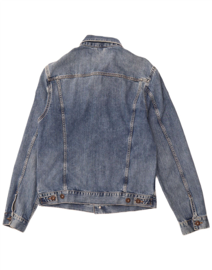 CROSS JEANS Herren Jeansjacke UK 38 Mittelblaue Baumwolle