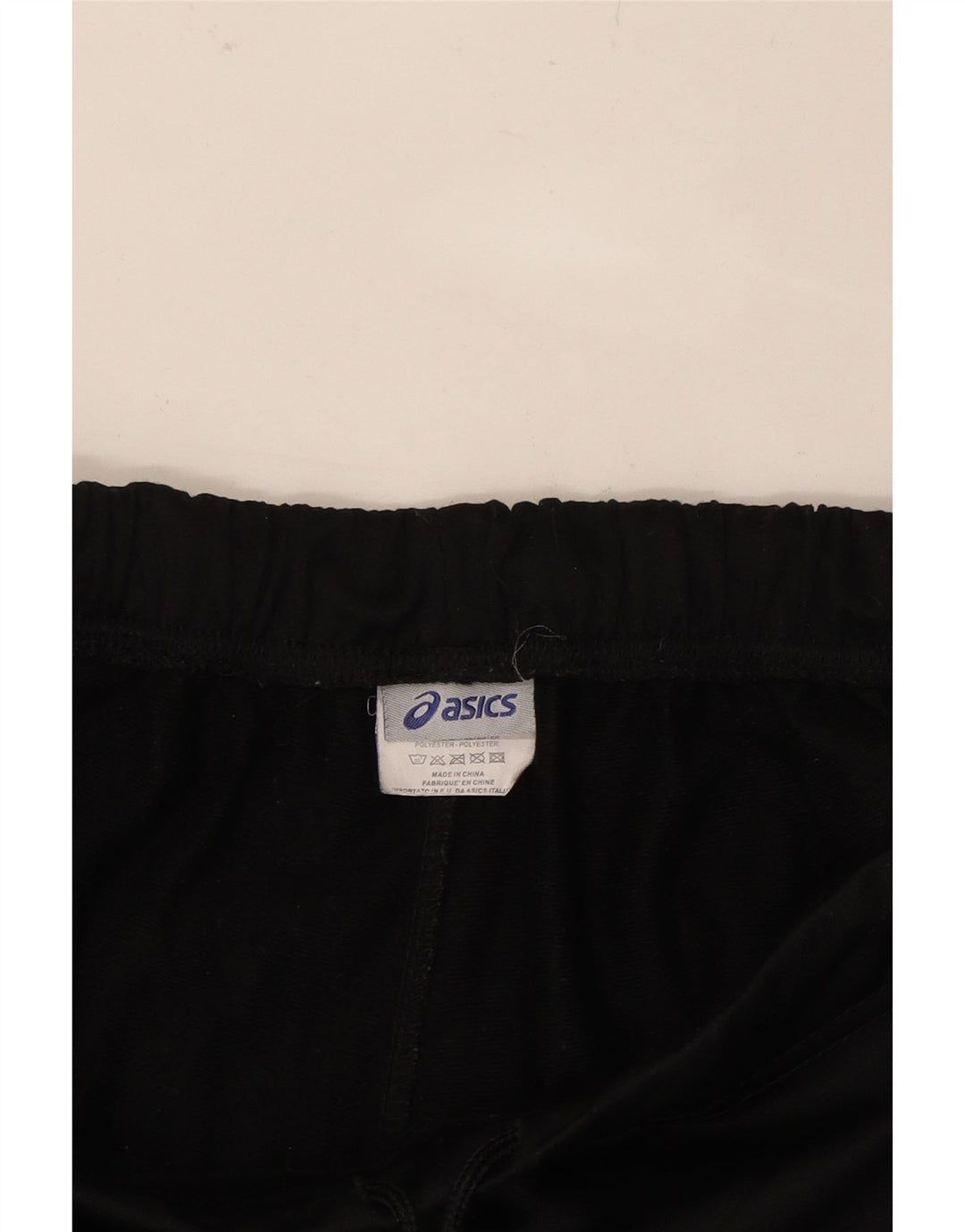 ASICS Womens Tracksuit Trousers UK 14 Large Black Polyester Vintage Asics and Second-Hand Asics from Messina Hembry 