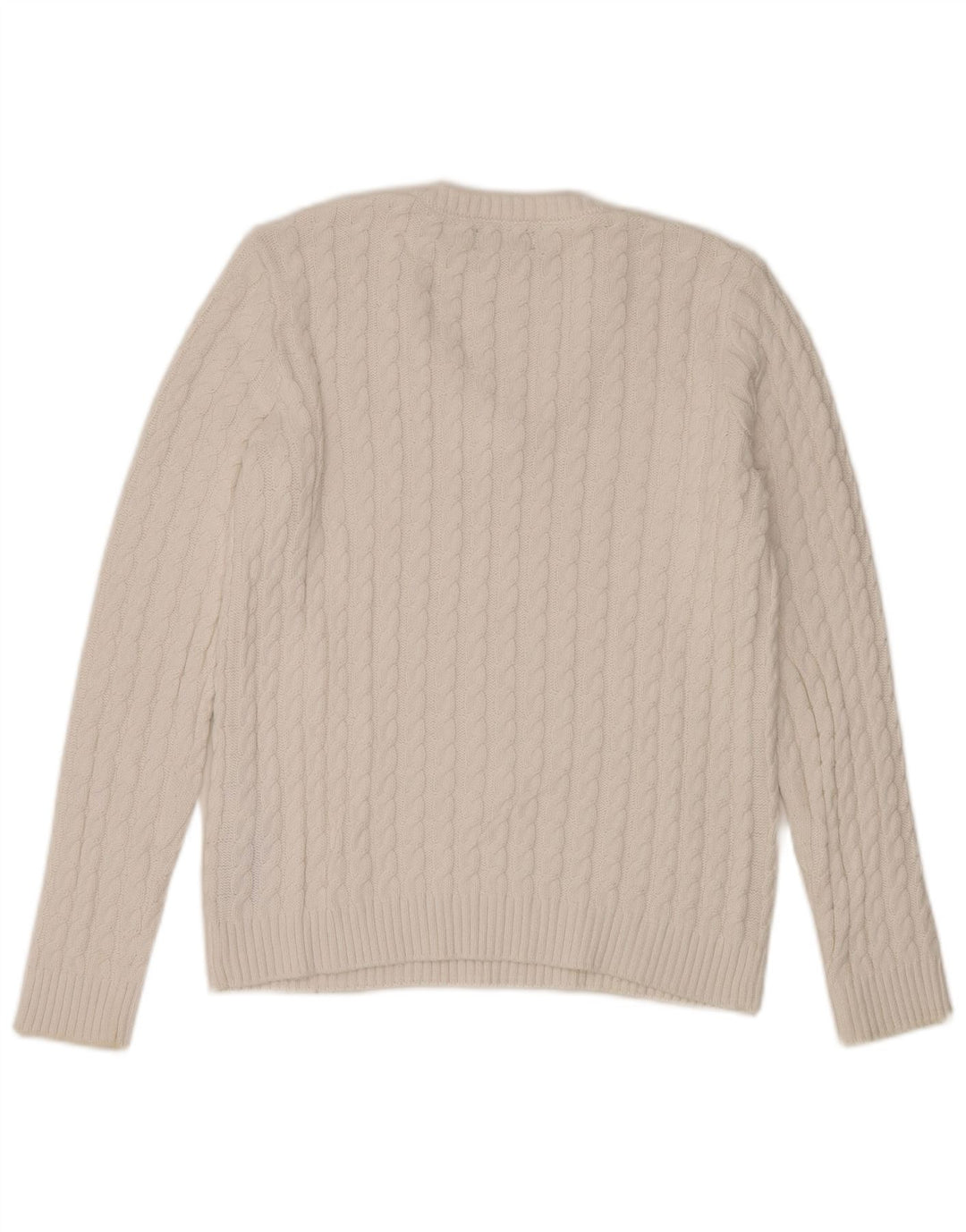 Kappa Damen-Pullover mit V-Ausschnitt, Gr. 10, Größe S, weiße Baumwolle