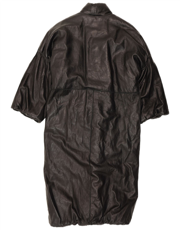 Garage Damen Ledermantel mit 3/4-Ärmeln, UK 18, XL, Schwarz