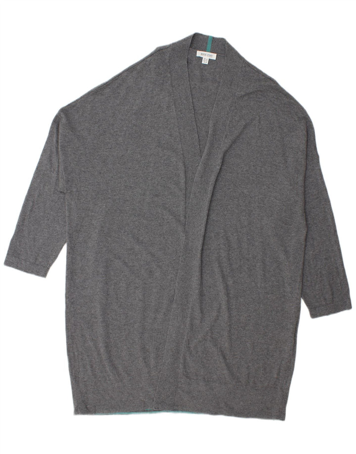 White Stuff Übergroßer Longline-Cardigan für Damen, UK 22 2XL, graue Wolle