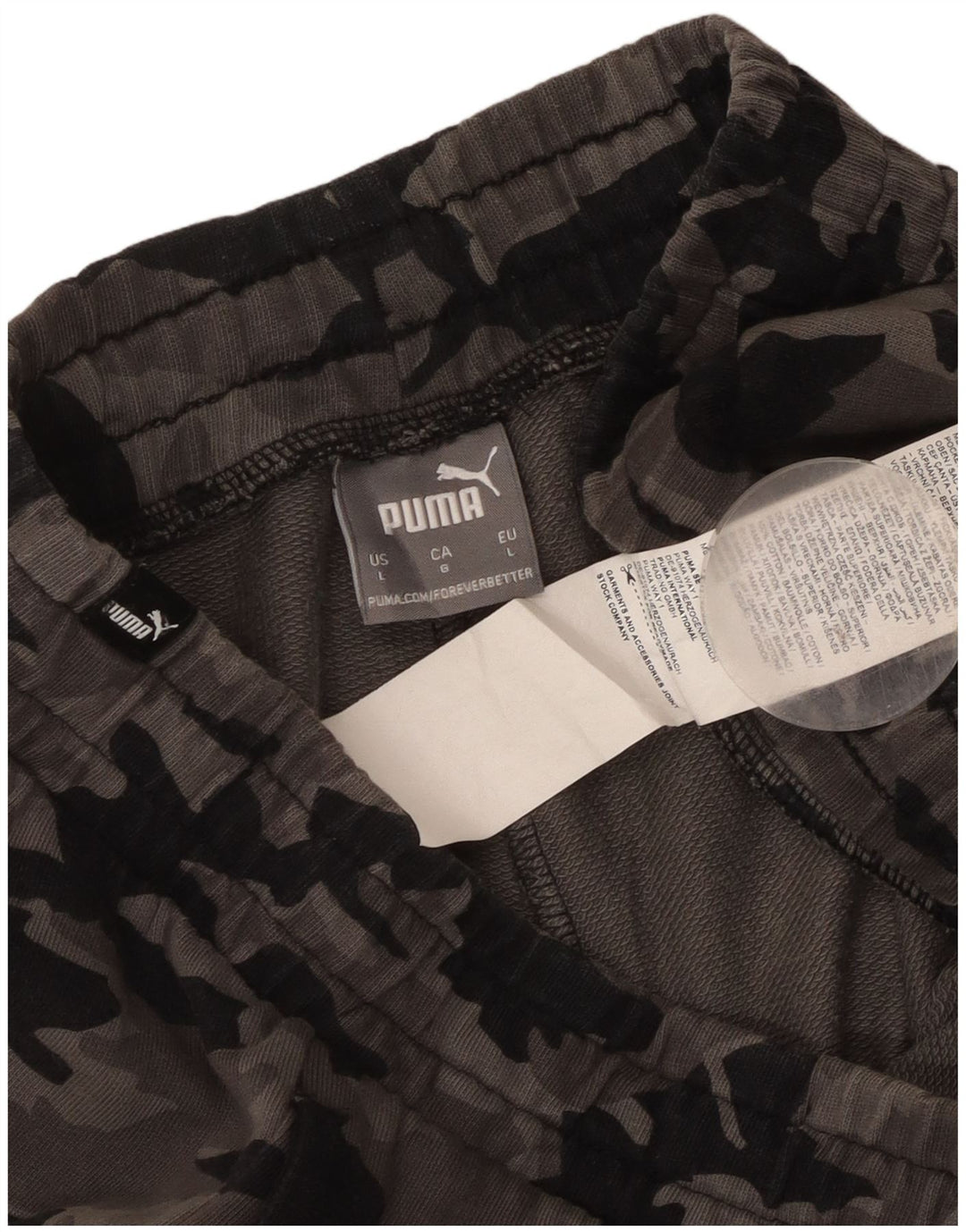 Puma Herren-Sportshorts, große graue Camouflage-Baumwolle