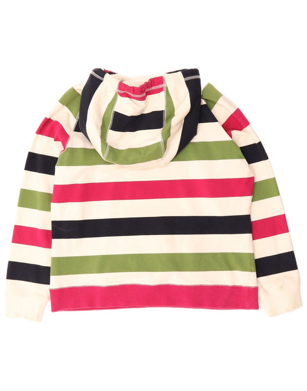 Joules Damen Kapuzenpullover UK 16 Große mehrfarbig gestreifte Baumwolle