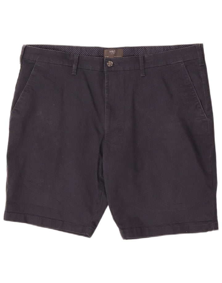 Marks & Spencer Herren Chinoshorts W40 XL Marineblau Baumwolle