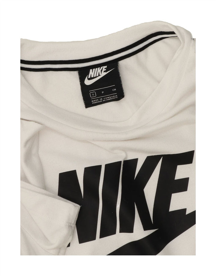 NIKE Womens Graphic T-Shirt Top UK 10 Small White Vintage Nike and Second-Hand Nike from Messina Hembry 