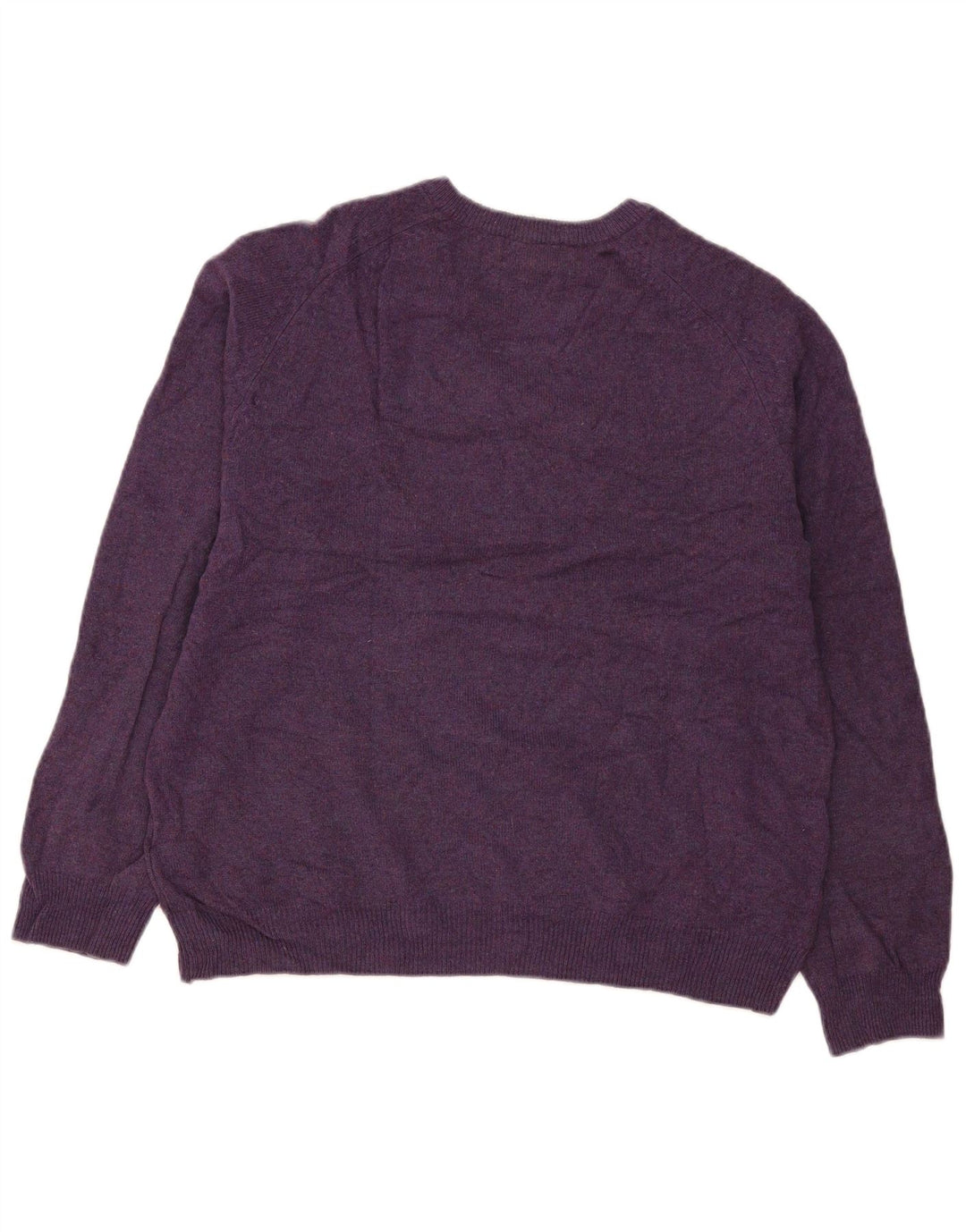 Marks & Spencer Herren-Pullover mit V-Ausschnitt, XL, violette Wolle