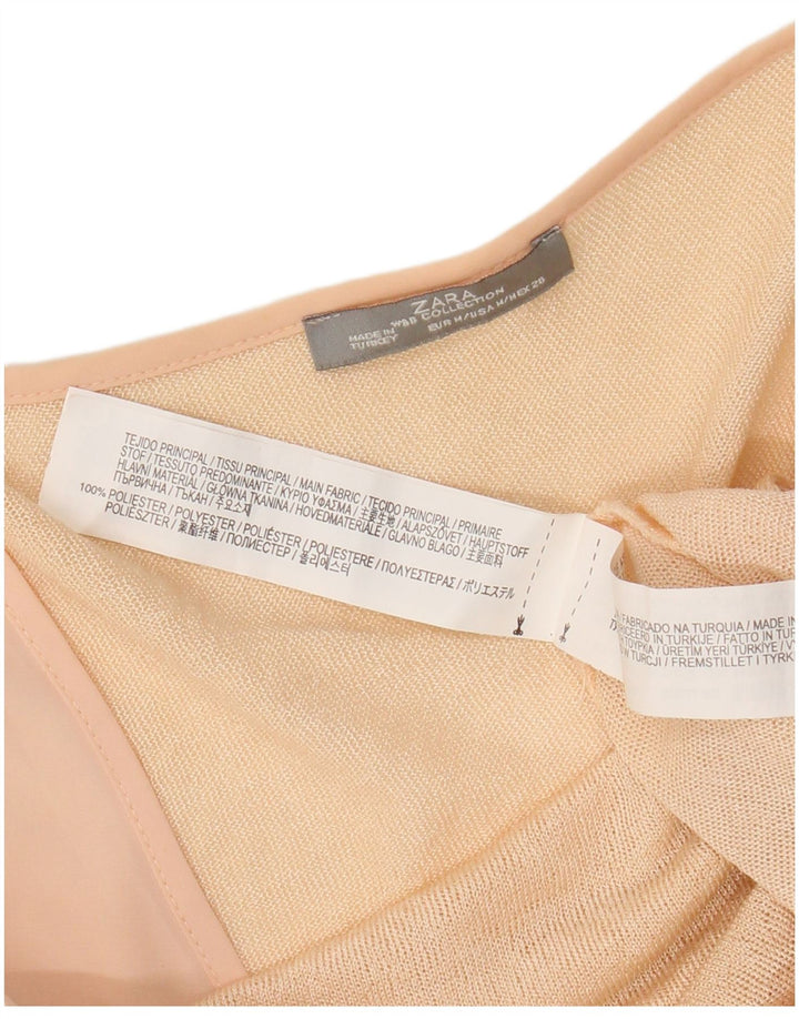 Zara Damen-Top, 3/4-Ärmel, UK-Größe 14, mittelrosa, Polyester