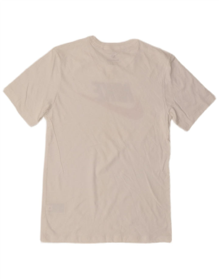 Nike Herren-T-Shirt mit Grafik, Größe S, weiße Baumwolle