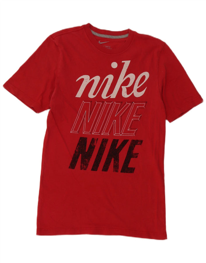Nike Herren-T-Shirt mit Standard-Passform und Grafik, Größe S, Rot