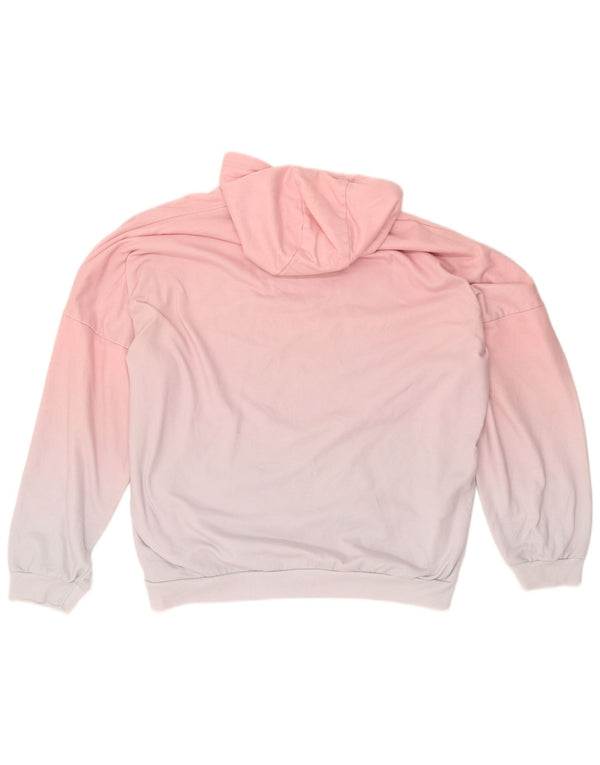 Ellesse Womens Graphic Oversized Hoodie Pullover UK 16 Large Pink Tie Dye