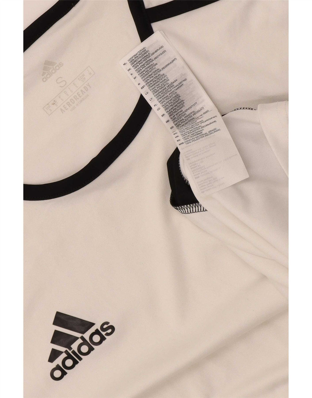 Adidas Herren Aeroready T-Shirt Top Small Weiß Colourblock Polyester