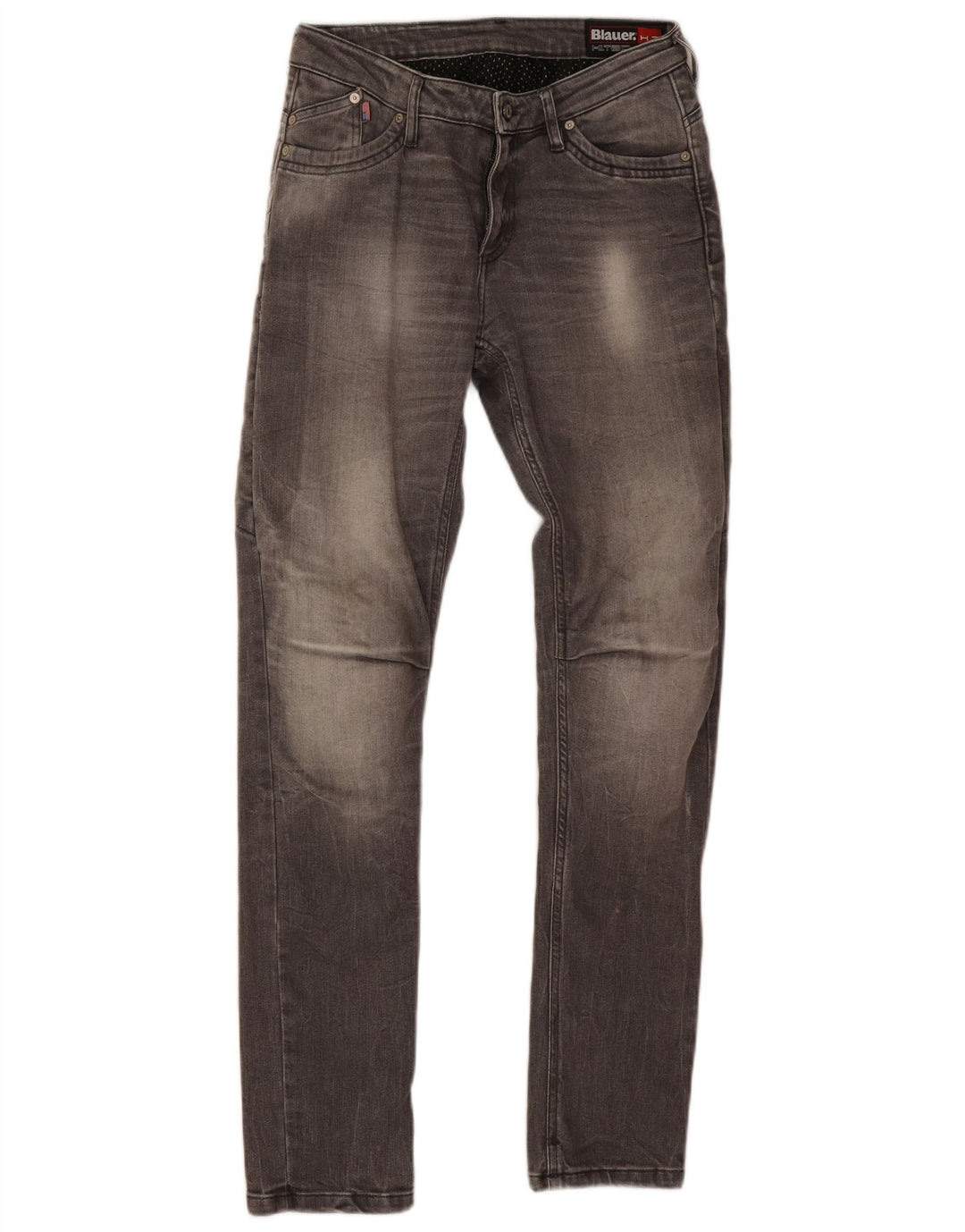 Blauer Damen Skinny Jeans W28 L29 Graue Baumwolle