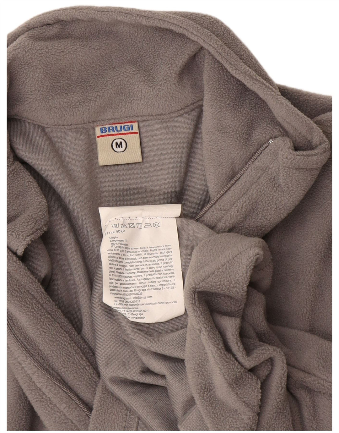 Brugi Damen-Fleecepullover mit Reißverschluss am Hals, UK 14, mittelgrau, Polyester