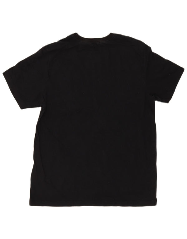 Nike Damen Grafik T-Shirt Top UK 14 Large Schwarz Baumwolle