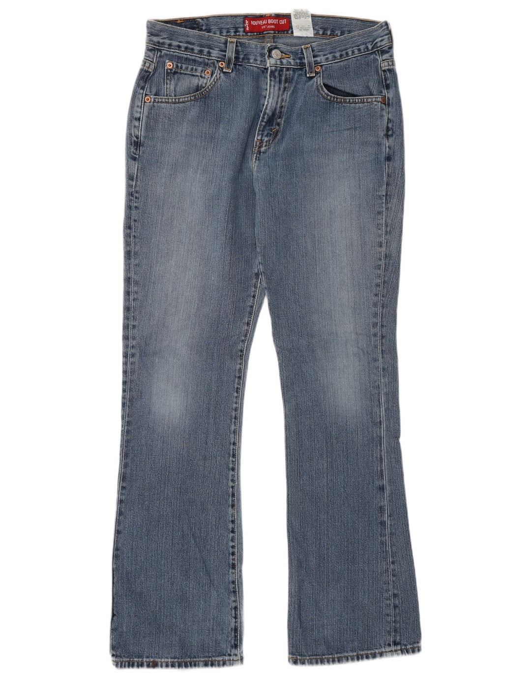 Levi's Damen 515 Bootcut-Jeans mit niedriger Taille, US 8, Mittel, W30, L31, blaue Baumwolle