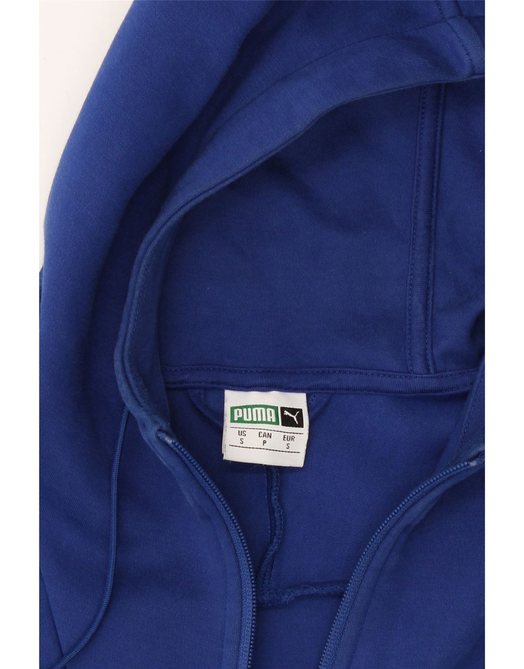 PUMA Mens Zip Hoodie Sweater Small Blue Cotton Vintage Puma and Second-Hand Puma from Messina Hembry 