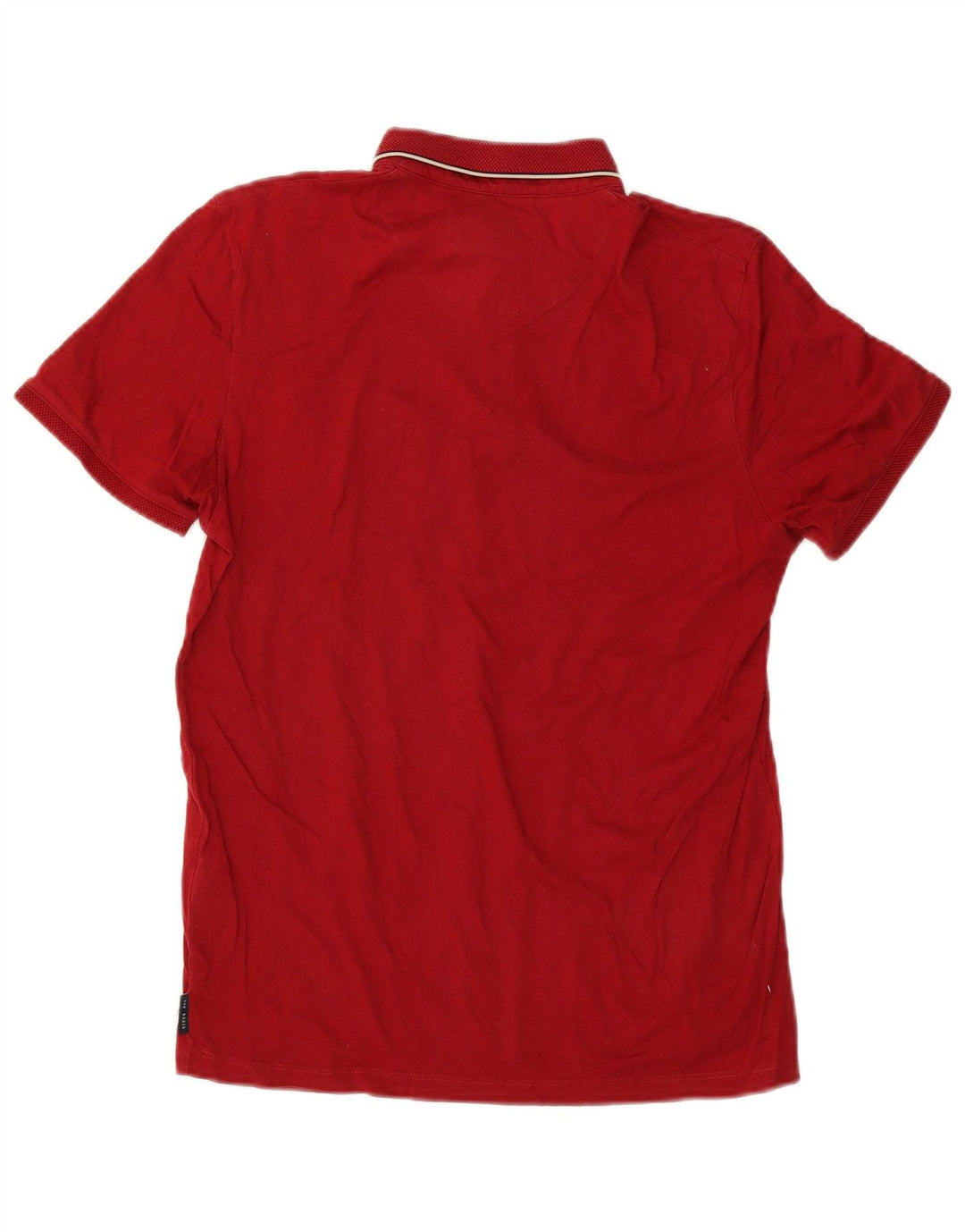 Ted Baker Herren-Poloshirt, Größe 4, große rote Baumwolle
