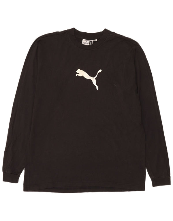 Puma Herren Graphic Top Langarm XL Schwarz Baumwolle